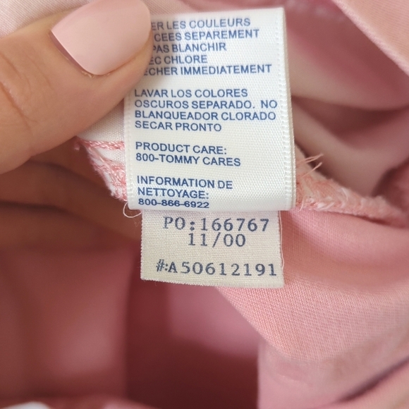 Tommy Hilfiger Y2K Vintage Classic Twill Cotton High Waisted Shorts Pink 12 - Picture 6 of 15